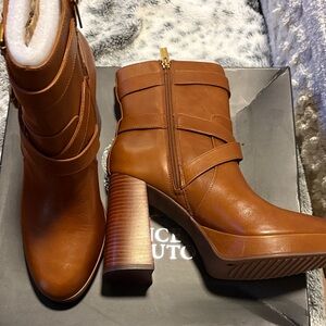 Vince Tan Heeled Boots